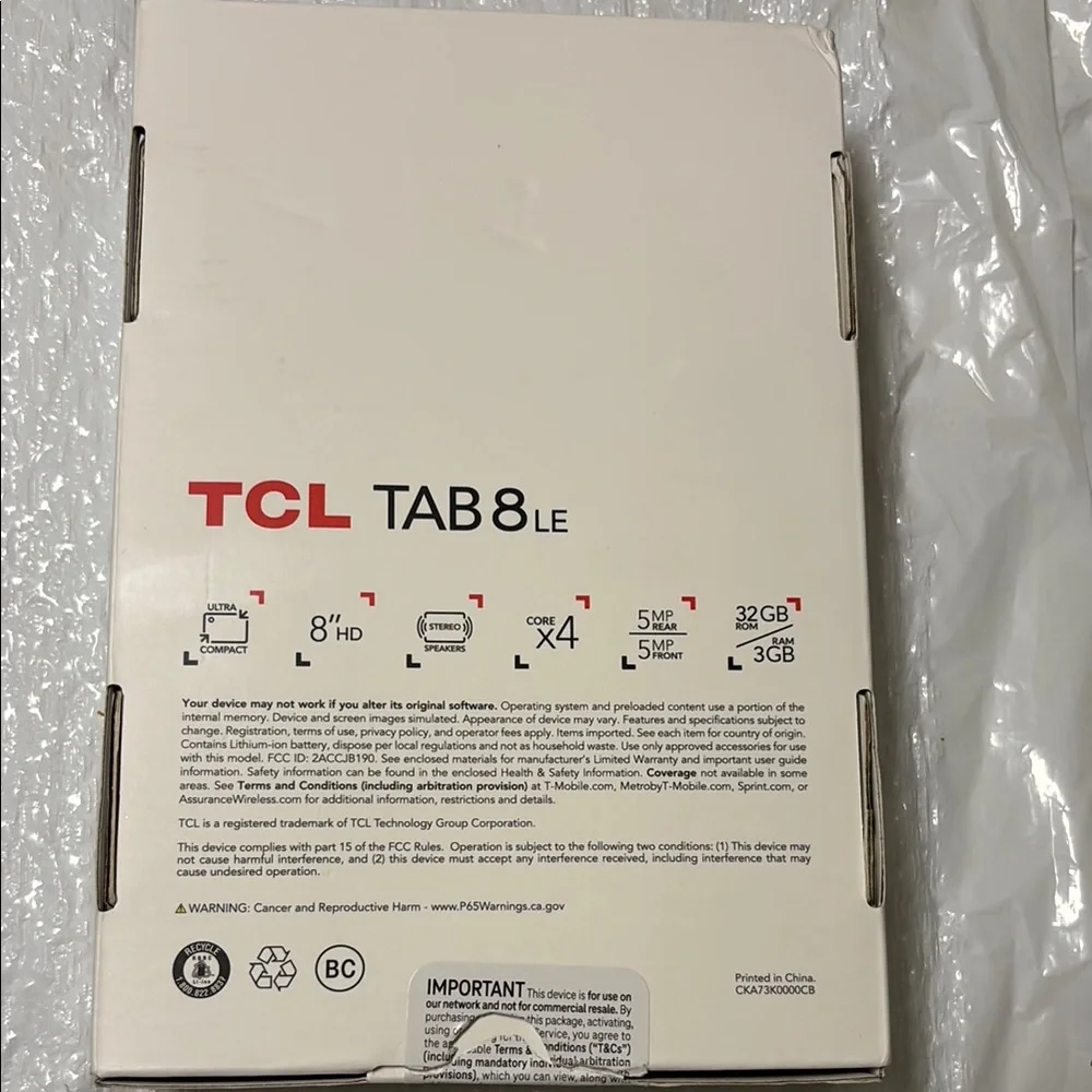 TCL Black Tablet with Vibrant Display and Sleek Design